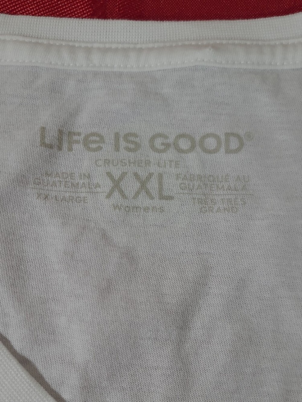 Life Is Good White Tee with Yellow Retriever Graphic, Dog Print - Picture 5 of 8